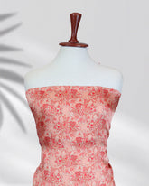 Highway Fashion Veyra pure silk outfit in light peach with printed chiffon dupatta